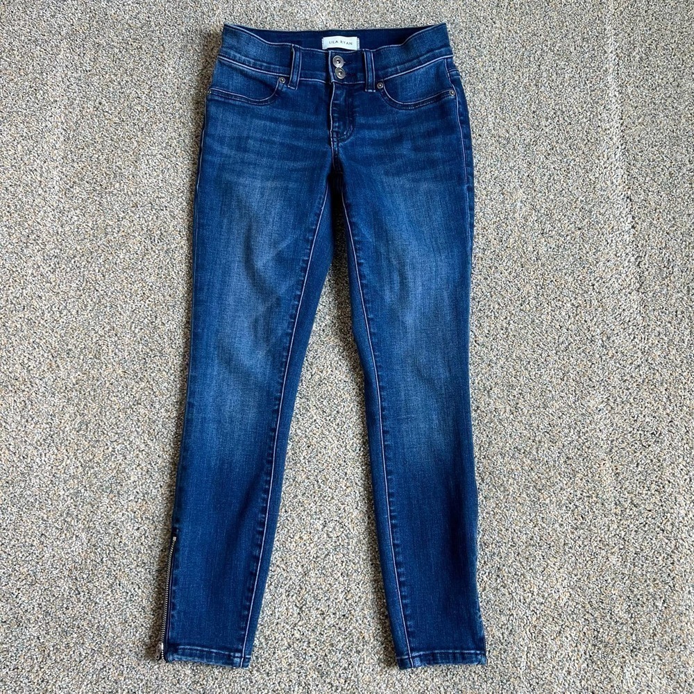 Lila Ryan Steiner Skinny Jeans Women’s 25 Low Rise Stretch Denim Ankle Zipper